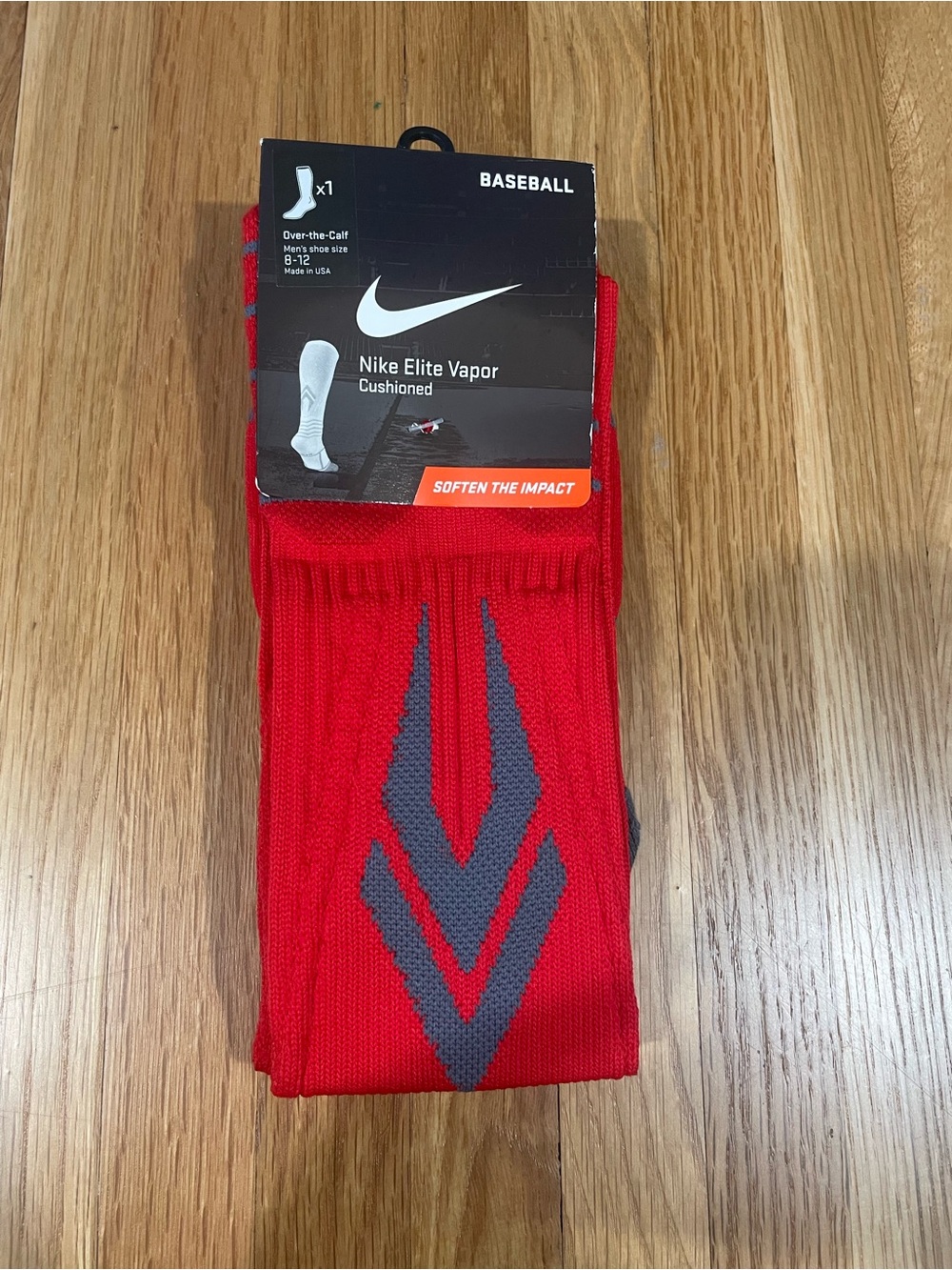 Nike Elite Vapor Cushioned Over-the-Calf Socks Size 8-12 - Baseball